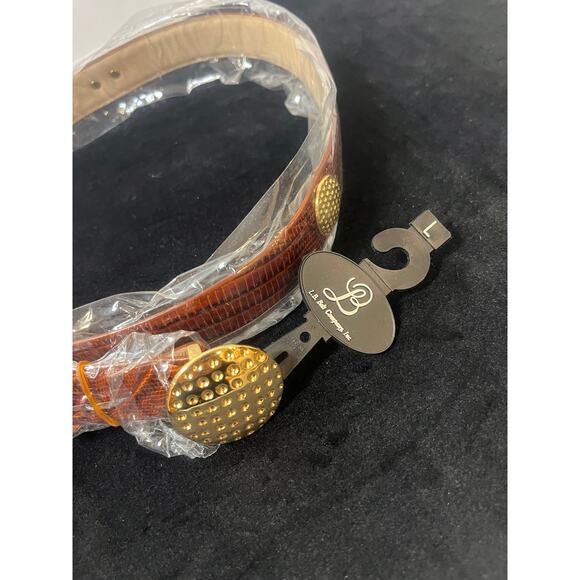 Women's Genuine Brown Italian Leather Belt Medium Size Medium  NWT - Picture 13 of 14